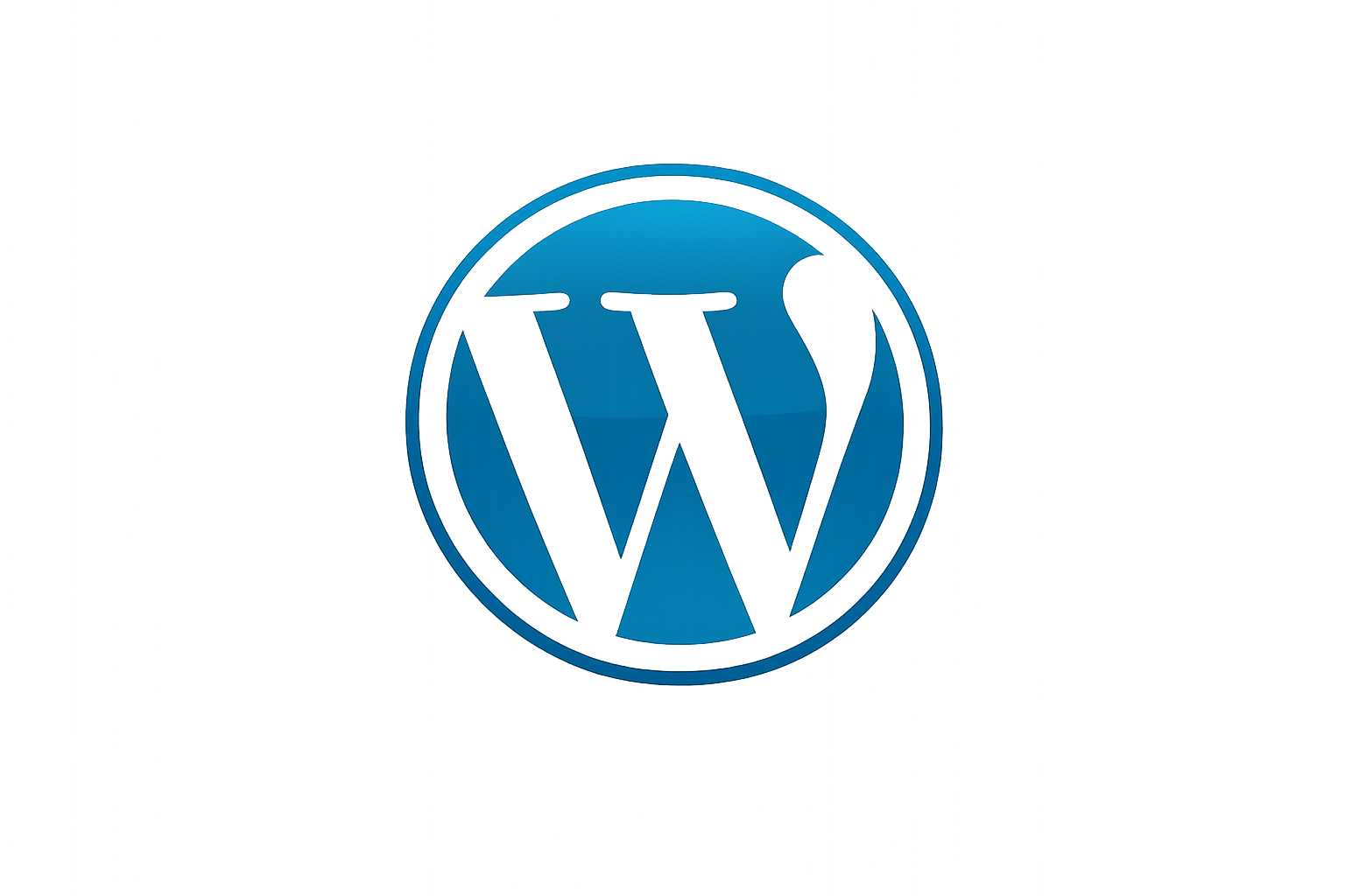 Official WordPress logo representing the WordPress content management system (CMS) used for professional website development and customization